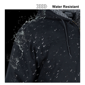Veste de travail en toile imperméable à capuche longue décontractée d'hiver avec doublure en polaire 360GSM Service OEM - Product Image 3