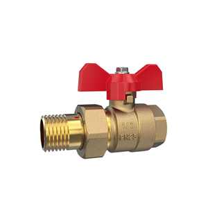 Robinet à boisseau sphérique tout en cuivre épaissi 4/8/6/1 pouce, interrupteur de tuyau d'eau direct, filetage interne/extérieur, robinet à gaz de diamètre égal - Product Image 1