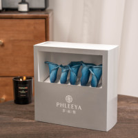 Fleurs conservées Calla Lily Forever Real Flower Coffret cadeau d'amour éternel pour la Saint-Valentin Anniversaire Mariage