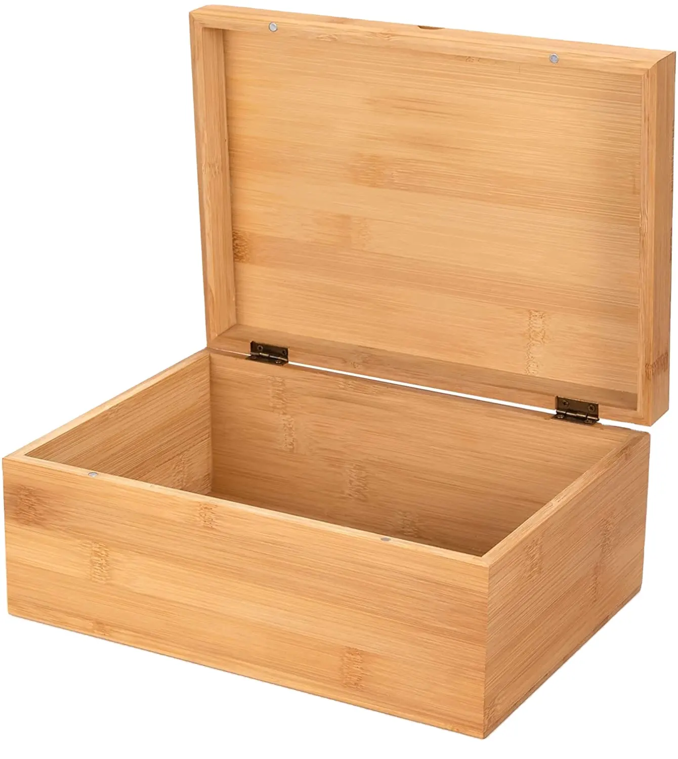 Wooden box bamboo keepsake box with lid, bamboo Wooden Storage Box for jewelry