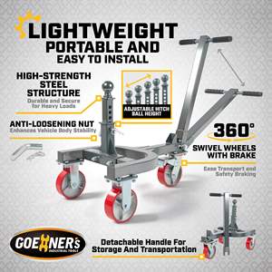 Remorque de <span class=keywords><strong>remorquage</strong></span> manuelle à <span class=keywords><strong>prix</strong></span> direct fabricant, capacité 10 000 lb, en acier au carbone avec roues en PU pour <span class=keywords><strong>moto</strong></span>, camping-car, bateau – OEM/ODM disponible - Product Image 5