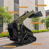 Mini-chargeuse compacte sur chenilles en promotion, moteur diesel Kubota 26 CV, capacité de charge 55 000 kg, micro-chargeuse hydraulique