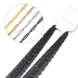 Venta al por Mayor, 10 Piezas/Lote, Cadenas de Eslabones de 2 mm en Color Oro y Plata, 18'', 20'', 22'', 24 Pulgadas, Joyería de Moda, Cadenas Planas - Product Image 5