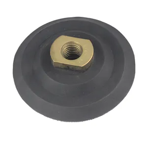 4 Inch Polishing Rubber Pad Hook and Loop Backing Pad with 5/8''-11 Arbor