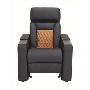 럭셔리 모던 확장 가능한 리클라이닝 마사지 홈 시어터 가죽 시네마 좌석 라운지 소파 두 컵 홀더 - Product Image 1