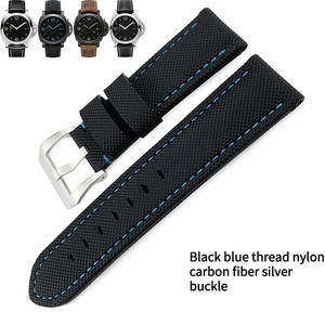 <span class=keywords><strong>Bracelet</strong></span> de <span class=keywords><strong>montre</strong></span> en Nylon et Fiber de carbone, en cuir, noir, pour <span class=keywords><strong>Panerai</strong></span>, <span class=keywords><strong>Bracelet</strong></span> Pam1661/441, accessoires pour hommes, 24mm - Product Image 4
