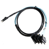 Cable de Transmisión de Alta Velocidad Mini SAS SFF-8087 a 4 SFF-8482 con Blindaje Trenzado de PVC para Ordenador/Servidor RAID