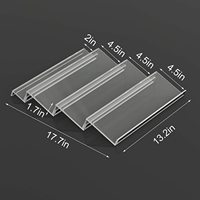 Plateau à épices en acrylique transparent, 4 niveaux, organisateur de tiroir à épices pour armoires de cuisine