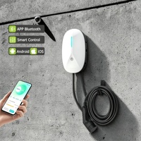 Borne de recharge murale intelligente IP66 résistante aux intempéries 7,22 kW Type 2 32A 380V avec câble de 5 m, OCPP, application, RFID, CE, garantie 18 mois pour BYD Commercial