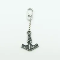 Porte-clés artisanal pour homme en acier inoxydable, style européen et américain classique, marteau de Thor Mjolnir Viking, vente en gros