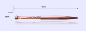 Fournisseur d'or en Chine, stylo en métal personnalisé, cadeau 2025, vente chaude, élégant stylo à bille en or rose avec cristal <span class=keywords><strong>Swarovski</strong></span>, logo personnalisé - Product Image 4