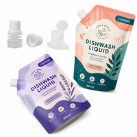 Prix de gros Sachet souple à bec verseur avec embout de distribution d'angle pour sac compressible personnalisé en termes de taille et d'épaisseur 100ml 300ml 500ml