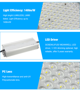 En stock US Canada a mené la lumière de boîte à chaussures IP66 100w 150w 200w 240w 300w a mené des lumières de parking de réverbère - Product Image 6