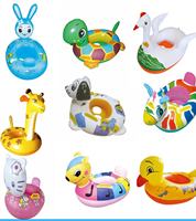 Siège gonflable pour bébé - Bouée de piscine en forme d'animal de dessin animé pour enfants