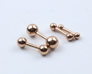 Bijoux de piercing à double boule en acier inoxydable plaqué PVD |   Hypoallergénique et inaltérable |   Plusieurs couleurs disponibles pour l'accès au piercing corporel - Product Image 6