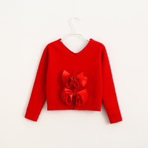 Novedades: Suéteres Lisos de Invierno para Niñas de Marca Estadounidense con Lazo - Product Image 4