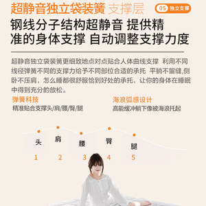Vansu Latex <b>Mattress</b> D03 1800x2000mm Medium Soft Back <b>Support</b> With Cotton Fabric And Bamboo Charcoal - Product Image 4