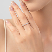 Bague de fiançailles de mariage promesse bague de mariée bijoux fins 925 argent Sterling classique étincelant Zircon anneaux pour les femmes