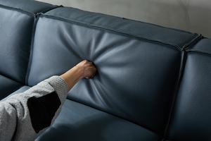 Modern Leather <strong>Sofa</strong> Corner Simple Living Room Leather <strong>Blue</strong> <strong>Sofa</strong> l Shaped Sectional Couch - Product Image 6