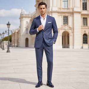<span class=keywords><strong>Pantaloni</strong></span> 100% Lana da Uomo, Gamba Dritta, Eleganti, Premium, Business Casual, Antipiega, Traspiranti, Formali da Ufficio, Personalizzabili - Product Image 3