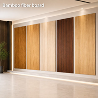 Panneaux muraux décoratifs intérieurs en composite PVC co-extrudé avec placage bois grainé PET, charbon de bambou et fibre de cristal de carbone