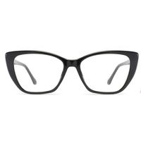 Lunettes de vue œil-de-chat ultra-légères et durables pour femmes, montures optiques confortables en acétate TR et matériaux mixtes, tendance