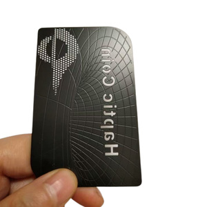 Carte de visite en métal noir mat avec logo gravé personnalisé, design tendance 2026 - Product Image 5