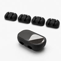 Organisateur de câbles en silicone personnalisé, clips adhésifs pour fils, gestion des câbles sur le bureau