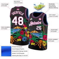 Maillot de basket-ball professionnel imprimé respirant grande taille avec design personnalisé et tissu haute performance pour l'entraînement en ligue