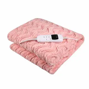 Hochwertige synthetische wiederauf ladbare Plüsch Fleece beheizte Decke King Size Bett