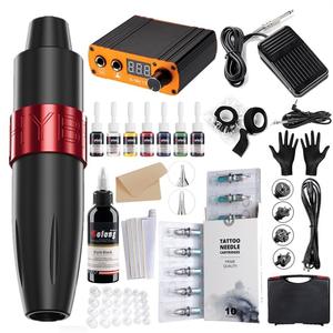 Meilleur <span class=keywords><strong>prix</strong></span> Ensemble de machine à tatouer complet professionnel pour débutants-<span class=keywords><strong>Kit</strong></span> de stylo de tatouage en alliage d'aluminium pour les sourcils et l'art corporel - Product Image 1