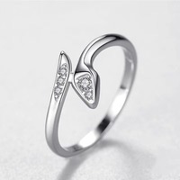 Vente en gros d'anneaux en argent sterling 925 avec serpent en CZ |   Bandes empilables minimalistes |   Bijoux de mode en gros pour femmes