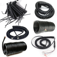 Câble électronique en PVC coloré à ressort, 2 à 9 conducteurs, câble spiralé brillant, fil de cuivre pur extensible, 300V