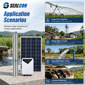 ระบบปั๊มน้ำบาดาลพลังงานแสงอาทิตย์ SEALCON 3XPC3.5-80-48-600 DC 48V ใช้งานได้ยาวนาน ขนาด 3 นิ้ว ปั๊มน้ำแบบจุ่มใต้น้ำไหลแรง สำหรับฟาร์มขนาดใหญ่ - Product Image 5