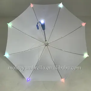 Großhandel Custom Led Licht Kuppel Förmigen Blase Klar Transparent Kind Kid Led Regenschirm