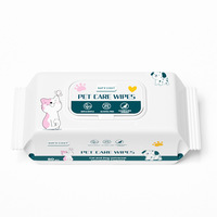 Lingettes humides pour animaux de compagnie, lot de 80, sans alcool, sans rinçage, soin aux herbes, parfum désodorisant, spécialement formulées pour le nettoyage des yeux