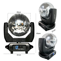 Marslite Projecteur de Scène à Tête Mobile avec Boule Disco Rotative en Verre pour DJ, Fêtes, Bars, Boîtes de Nuit et Événements