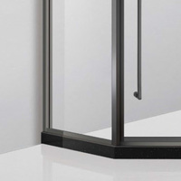 Pintu Geser Kamar Mandi Modern dari Baja Anti Karat & Kaca dengan Kaca 8mm, Pemisah Area Kering & Basah, Desain Khusus untuk Penggunaan Hotel