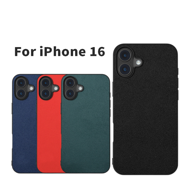 Ultra Slim Full Wrap PU Leather Phone Case for iPhone 11 12 13 14 15 16 Pro Max With Camera Bezel Raised Edges Protection
