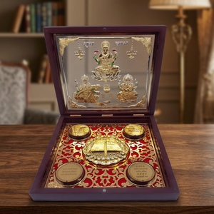 Statue d'Idole de Divinité Hindoue Artisanale Traditionnelle en Acier Inoxydable Plaqué Argent, pour Mandir, Temple Domestique, Puja, Mariage, Diwali - Product Image 2
