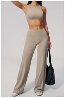 Nouvel arrivage JY : Ensemble de yoga en tissu brossé anti-transpiration pour la course en extérieur et le fitness ; Tenue décontractée amincissante et rehausse-fesses pour femme