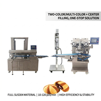Machine automatique à biscuits et cookies bicolore HJ-860X avec remplissage central, certifiée CE, capacité de 10 à 120 pièces/min pour usage en boulangerie