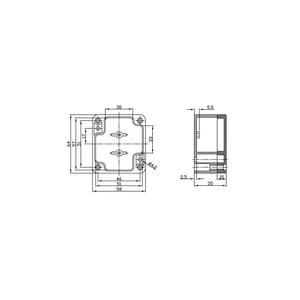 ตู้ ABS ปิดผนึก-สีเทาเข้ม-64X58X35มม - Product Image 3
