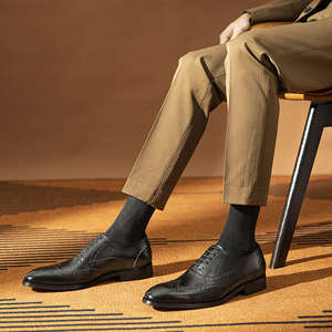 Zapatos Formales de Hombre de Primera Calidad Personalizados - Zapatos de Moda que Aumentan la Estatura, Impermeables, Transpirables, para Bodas, Fabricante y Proveedor - Product Image 3