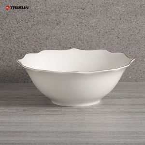 Vajilla de Porcelana Fina de China, Colección Completa de Lujo de 32 Piezas con Borde Dorado Blanco, Apta para Microondas - Product Image 5