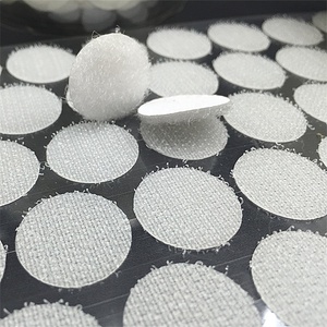 Gancho autoadhesivo reutilizable ecológico y lazo Punto redondo Cinta transparente Fuerza Doble cara para accesorios - Product Image 3