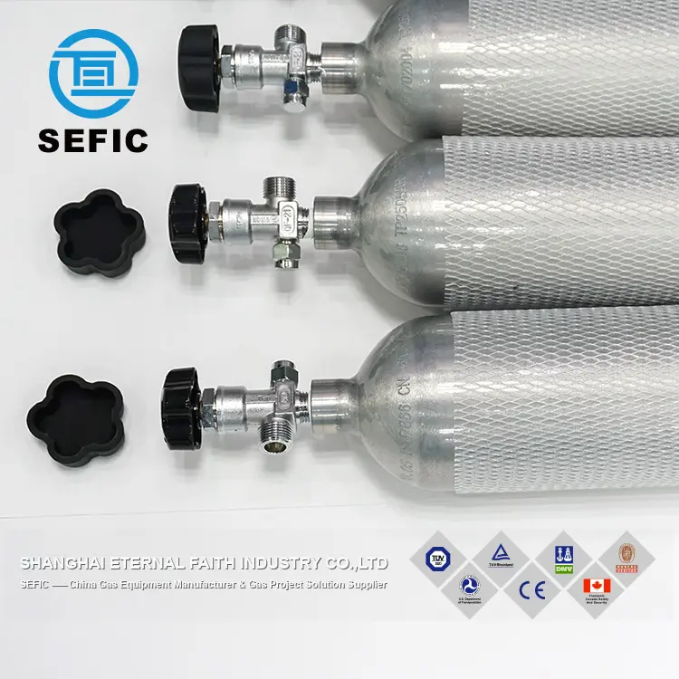 SEFIC 2L Cilindro De Gás De Alumínio Cilindro Co2 De Aquário Pequeno