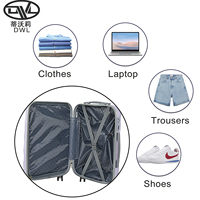 Nouvel arrivage de bagages de voyage ABS PC blancs 3 pièces sac à roulettes léger en aluminium valises bagages grossiste direct d'usine
