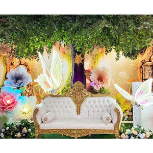 L16 Fausses Grandes Fleurs Luxueuses Faux Arrangement Floral Énorme Grande Fleur Géante Artificielle pour Décoration de Fond de Fête de Mariage - Product Image 1