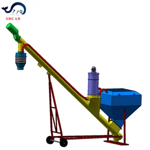 SDCAD marchio professionale mobile piccolo silo utilizzato per l'alimentazione di cemento bulker mobile rinfuse per autocarro Mobile